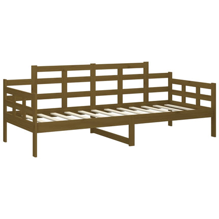 vidaXL Day Bed Honey Brown Solid Wood Pine 92x187 cm Single Bed Size