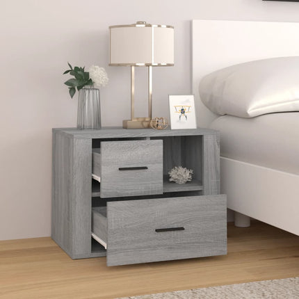 vidaXL Bedside Cabinet Grey Sonoma 60x36x45 cm Engineered Wood