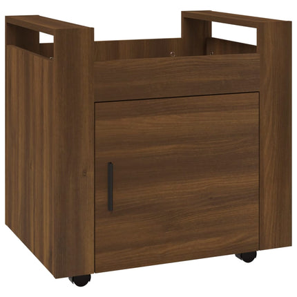 Desk Trolley Brown Oak 60x45x60 cm Engineered Wood