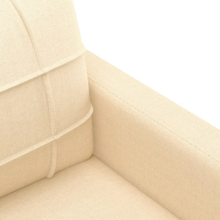 2-Seater Sofa Cream 140 cm Fabric