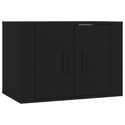 vidaXL Wall Mounted TV Cabinet Black 57x34.5x40 cm