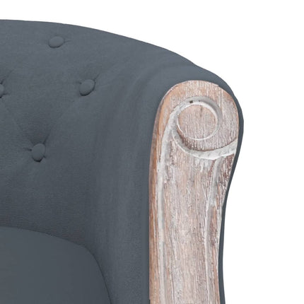 vidaXL Dining Chair Dark Grey Velvet