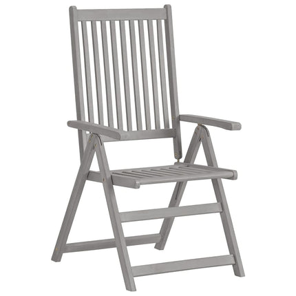 vidaXL Garden Reclining Chairs 2 pcs with Cushions Solid Wood Acacia
