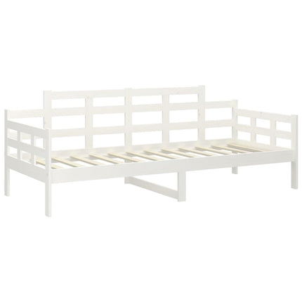 Day Bed White Solid Wood Pine 92x187 cm Single Bed Size