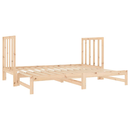vidaXL Pull-out Day Bed 2x(92x187) cm Solid Wood Pine