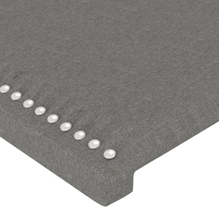 vidaXL LED Headboard Dark Grey 160x5x118/128 cm Fabric