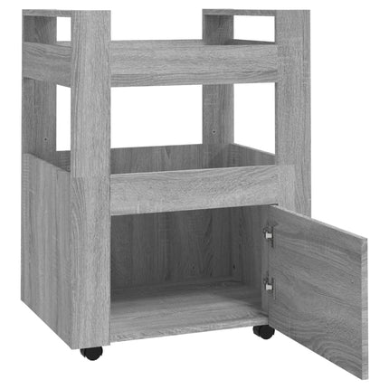 vidaXL Kitchen Trolley Grey Sonoma 60x45x80 cm Engineered Wood