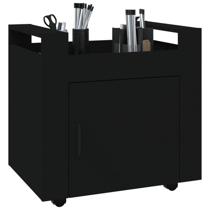 vidaXL Desk Trolley Black 60x45x60 cm Engineered Wood