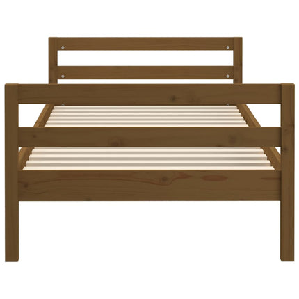 vidaXL Bed Frame Honey Brown 92x187 cm Single Bed Size Solid Wood Pine