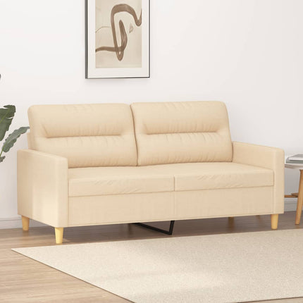 2-Seater Sofa Cream 140 cm Fabric