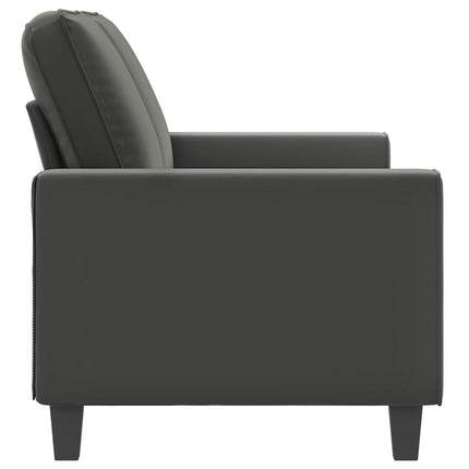 2-Seater Sofa Dark Grey 140 cm Microfibre Fabric