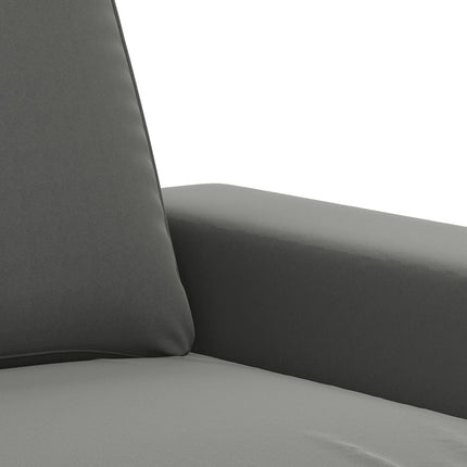 2-Seater Sofa Dark Grey 140 cm Microfibre Fabric