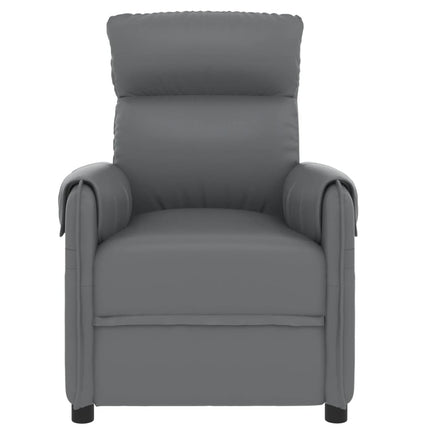 vidaXL Massage Recliner Chair Grey Faux Leather