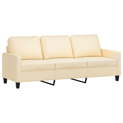 vidaXL 3-Seater Sofa Cream 180 cm Fabric