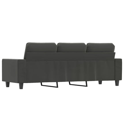 vidaXL 3-Seater Sofa Dark Grey 180 cm Microfibre Fabric