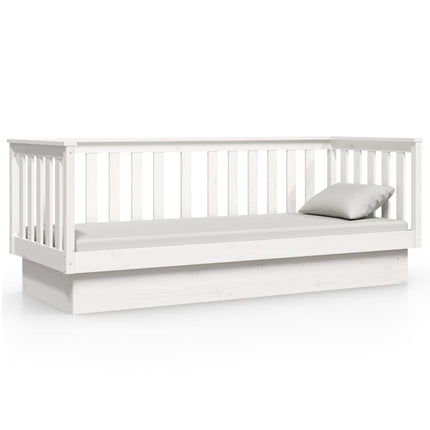 Day Bed White 92x187 cm Single Bed Size Solid Wood Pine
