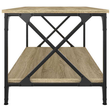 vidaXL Coffee Table Sonoma Oak 100x50x45 cm Engineered Wood and Iron
