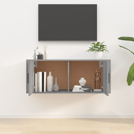 Wall Mounted TV Cabinet Grey Sonoma 100x34.5x40 cm