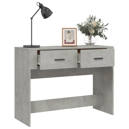 Console Table Concrete Grey 100x39x75 cm Engineered Wood