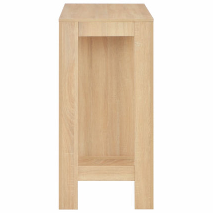 vidaXL Bar Table with Shelf Oak 110x50x103 cm