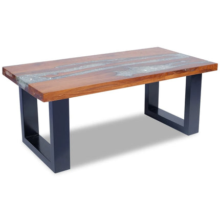vidaXL Coffee Table Teak Resin 100x50 cm