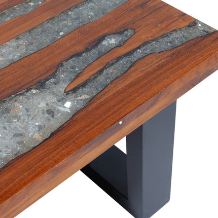 vidaXL Coffee Table Teak Resin 100x50 cm