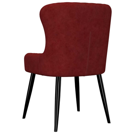 vidaXL Dining Chairs 4 pcs Red Velvet