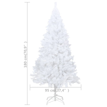 vidaXL Artificial Christmas Tree with Thick Branches White 180 cm PVC