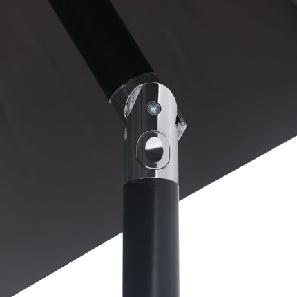 vidaXL Outdoor Parasol with Metal Pole 300 cm Black
