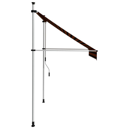 Manual Retractable Awning 200 cm Orange and Brown