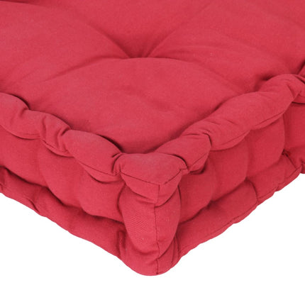 vidaXL Pallet Floor Cushion Cotton 120x80x10 cm Burgundy