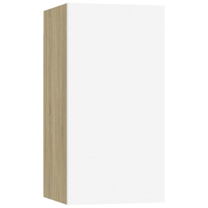 vidaXL TV Cabinet White and Sonoma Oak 30.5x30x60 cm Chipboard
