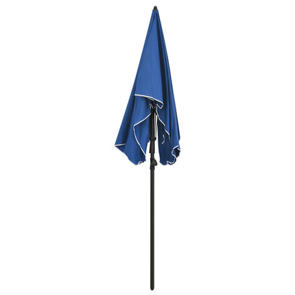 vidaXL Garden Parasol with Pole 200x130 cm Azure Blue