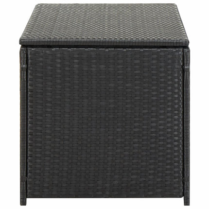 vidaXL Garden Storage Box Poly Rattan 100x50x50 cm Black