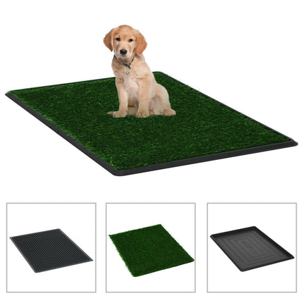 vidaXL Pet Toilet with Tray and Artificial Turf Green 76x51x3 cm WC
