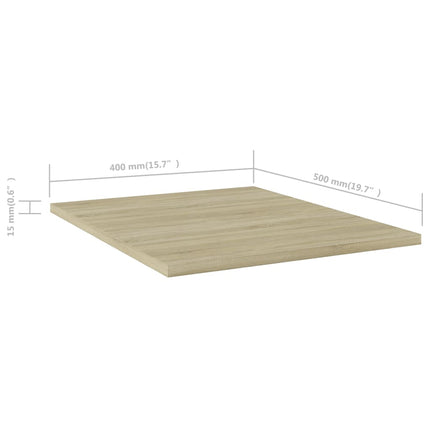 vidaXL Bookshelf Boards 8 pcs Sonoma Oak 40x50x1.5 cm Chipboard