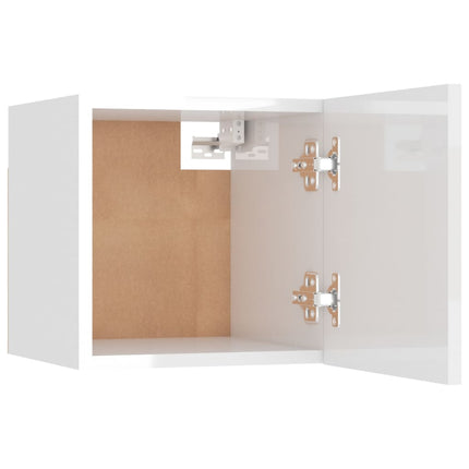 vidaXL Bedside Cabinets 2 pcs High Gloss White 30.5x30x30 cm Chipboard