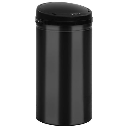 vidaXL Automatic Sensor Dustbin 50 L Carbon Steel Black