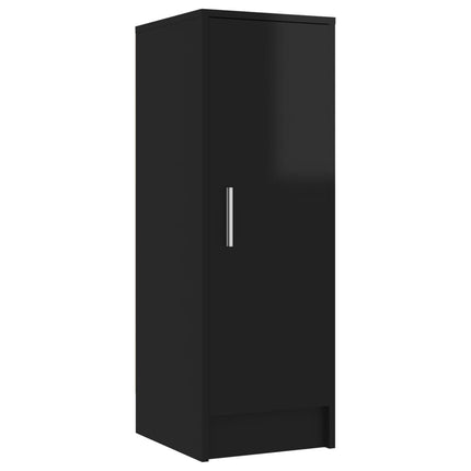 vidaXL Shoe Cabinet High Gloss Black 32x35x92 cm Chipboard