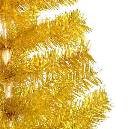 vidaXL Artificial Christmas Tree with LEDs&Ball Set Gold 180 cm PET