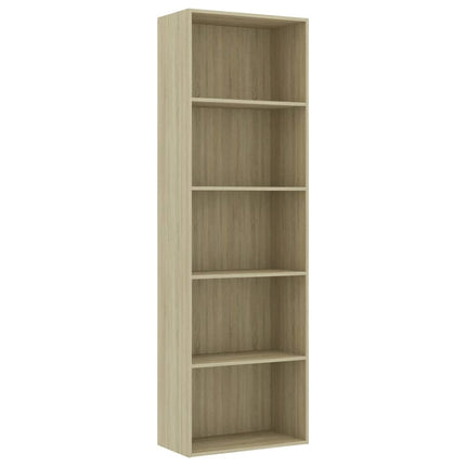 vidaXL 5-Tier Book Cabinet Sonoma Oak 60x30x189 cm Chipboard