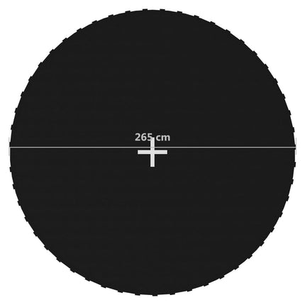 vidaXL Jumping Mat Fabric Black for 10 Feet/3.05 m Round Trampoline