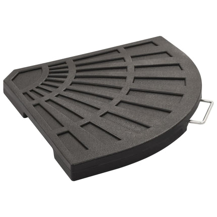 vidaXL Umbrella Weight Plate Black Fan-shaped 14 kg
