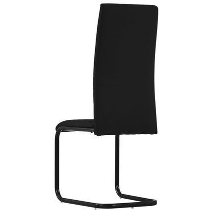 vidaXL Cantilever Dining Chairs 6 pcs Black Fabric