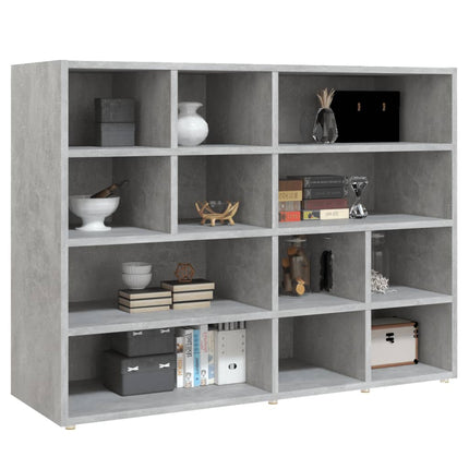 vidaXL Side Cabinet Concrete Grey 97x32x72 cm Chipboard