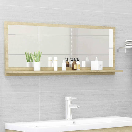 vidaXL Bathroom Mirror Sonoma Oak 100cm Chipboard