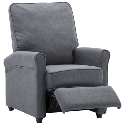 vidaXL Electric TV Recliner Chair Dark Grey Fabric