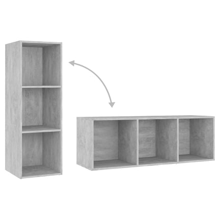 vidaXL TV Cabinets 2 pcs Concrete Grey 107x35x37 cm Chipboard