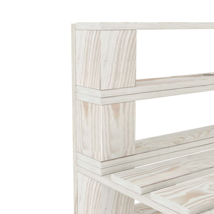 vidaXL 6 Piece Garden Pallet Lounge Set Wood White