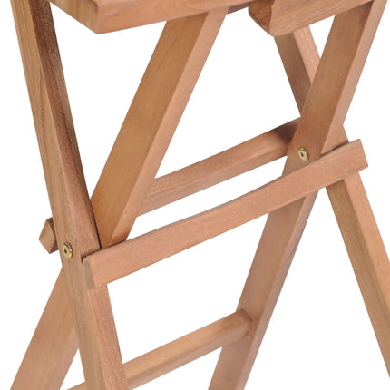 vidaXL 3 Piece Folding Bar Set Solid Teak Wood
